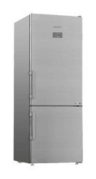 Grundig GPKND 490 I Çift Kapılı No Frost E 490 lt Gümüş Alttan Donduruculu Kombi Tipi Buzdolabı