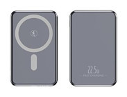 Sunix PB-54 5000 mAh Hızlı Şarj Mıknatıslı Dijital Göstergeli USB Type C Kablosuz Powerbank Siyah