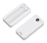 Torima TRM-1025 20000 mAh Hızlı Şarj Dijital Göstergeli USB Çoklu Kablolu Powerbank Beyaz