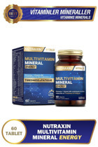 Nutraxin MultiMineral Mineral Energy Complex Aromasız Yetişkin Mineral 60 Adet Tablet