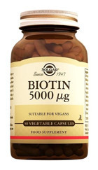 Solgar Biotin 5000 Mcg Aromasız Yetişkin Vitamin 50 Adet Kapsül