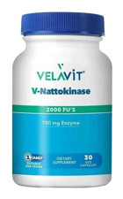 Velavit V-Nattokinase Aromasız Yetişkin Vitamin 30 Adet Kapsül