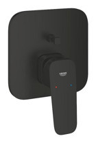 Grohe Cubeo 1017782430 Krom Aç Kapa Ankastre Kare Banyo Bataryası Siyah