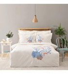 Karaca Home Home Ruby Pamuk 4 Mevsim 200x220 cm Çiçekli Çift Kişilik Nevresim Takımı Beyaz