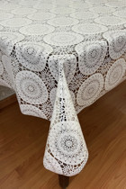 Pimulahome PVC 100x140 cm Dikdörtgen Şeffaf Masa Örtüsü Beyaz