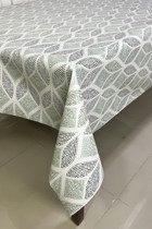 Pimulahome PVC 140x220 cm Dikdörtgen Masa Örtüsü Gri-Yeşil