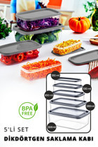 Open Home Concept Embox Dikdörtgen Plastik 5'li