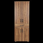 Bengi Ticaret 12688 4 Kapaklı 5 Raflı Çok Amaçlı Dolap Ceviz 180x56x35 cm