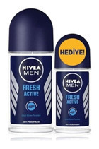 Nivea Fresh Active Pudrasız Ter Önleyici Antiperspirant Roll-On Erkek Deodorant 75 ml
