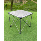 Campout 50 cm x 50 cm Çantalı Kare Alüminyum Gri Kamp Masası