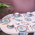 Karaca Forever 26 Parça 6 Kişilik Çok Renkli Desenli New Bone Kahvaltı Takımı