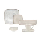 Karaca Fine Pearl Contour 26 Parça 6 Kişilik Beyaz Desenli Porselen Kahvaltı Takımı