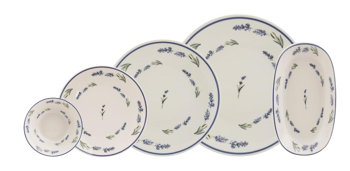 Leggno Drmbl1171Set15 15 Parça 1 Kişilik Çok Renkli Desenli Porselen Kahvaltı Takımı