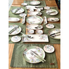 Rossev Dorati 55 Parça 6 Kişilik Çok Renkli Desenli Stoneware Kahvaltı Takımı