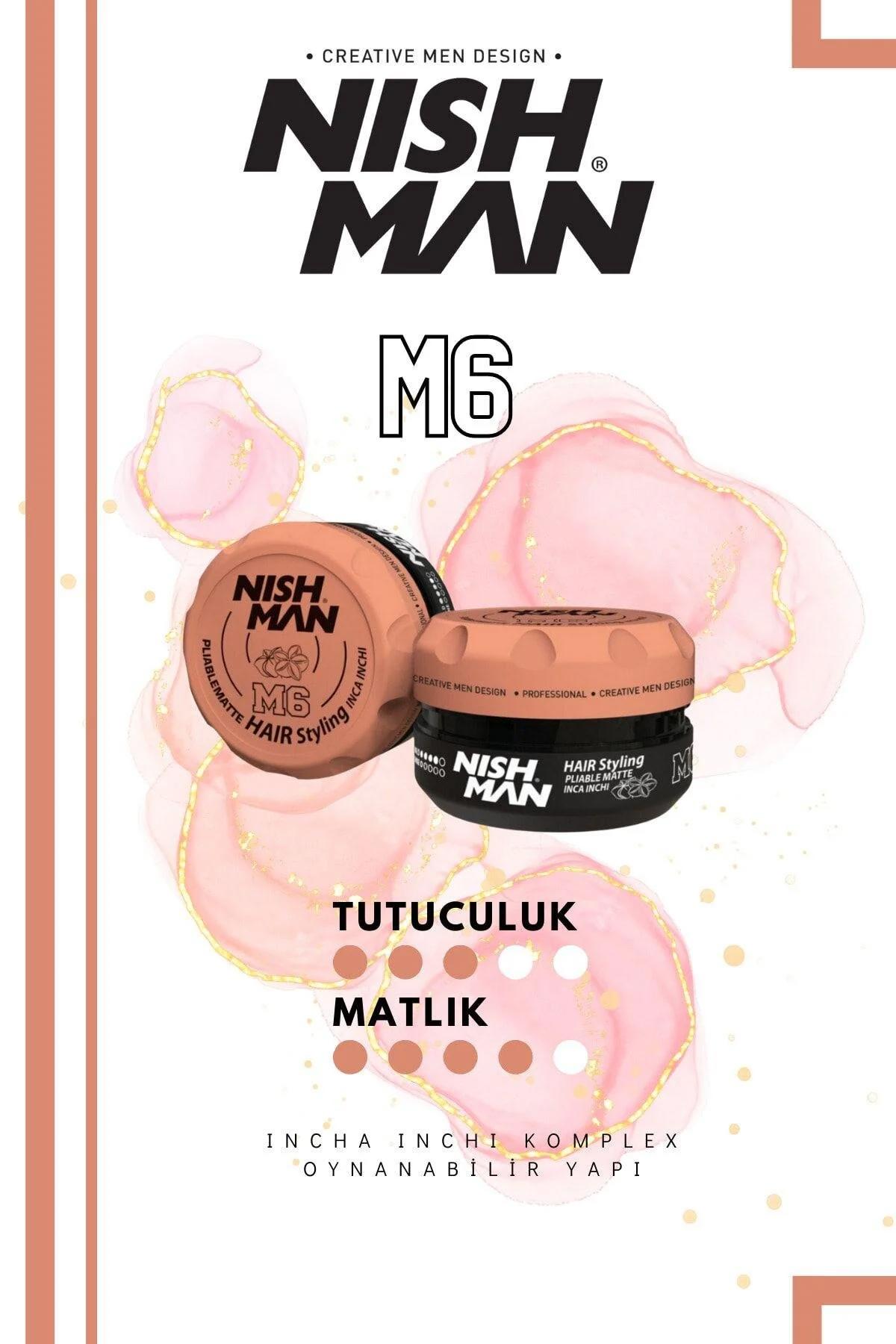 Nishman M6 Mat Krem Orta Balmumu 100 ml Wax