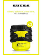 Gutss Titanium Pomade No:3 Parlak Krem Ekstra Sert Özel Formüllü 3x150 ml Wax