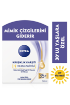 Nivea Güneş Koruyuculu 35+ Nemlendirici Tüm Ciltler Anti-Aging, Kırışıklık Giderici Yüz Krem 50 ml