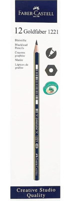 Faber-Castell 12'li Köşeli Siyah 6H Kurşun Kalem Seti