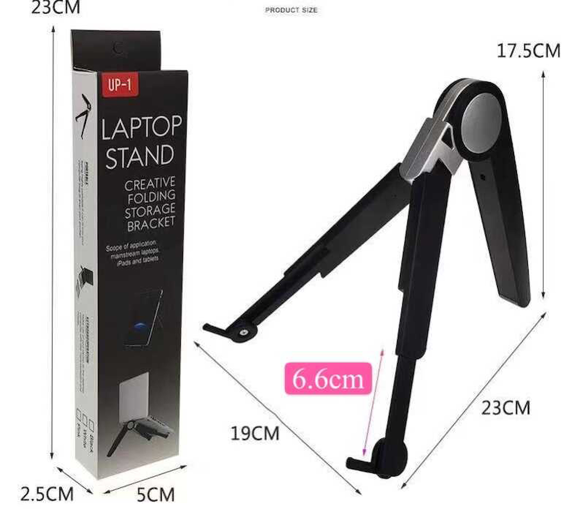 Zore UP1 Katlanabilir Metal Dikey Kullanım Taşınabilir Ayaklı Laptop Standı