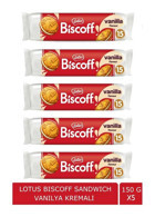 Lotus Biscoff Sandwich Vanilyalı Bisküvi 5x150 gr