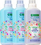 Green Clean Baby Organik Hipoalerjenik 2x1 lt Sıvı Çamaşır Deterjan + Green Clean Baby 1 lt Leke Çıkarıcı