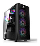 Gamebooster Gb-X51 RGB Mesh 6 Fanlı Siyah Dikey ATX Oyuncu Bilgisayar Kasası