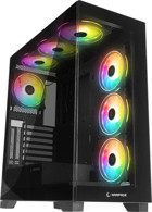 Rampage Hydra V3 Black RGB Mesh Sıvı Soğutmalı 7 Fanlı Siyah Dikey ATX Oyuncu Bilgisayar Kasası