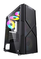 Gamebooster Gb-Pw908B RGB Mesh 1 Fanlı Siyah Dikey ATX Oyuncu Bilgisayar Kasası