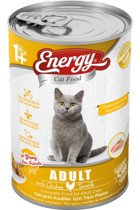 Energy Tavuk Parça Etli-Soslu Yaş Kedi Maması 5x415 gr