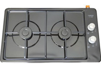 Lavicco 202 Doğalgazlı Metal 2 Gözlü Wok Gözü Gri-Siyah Set Üstü Ocak