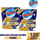 Bingo Akıllı Kapsül Pro Max Tablet Bulaşık Makinesi Deterjanı 2x60 Adet