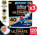 Finish Quantum Ultimate Tablet Bulaşık Makinesi Deterjanı 3x40 Adet