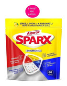 Asperox Sparx Diamond Karbonat-Limon-Sirke Tablet Bulaşık Makinesi Deterjanı 8x60 Adet