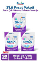 Stain It Zero Hepsi Bir Arada Tablet Bulaşık Makinesi Deterjanı 90 Adet