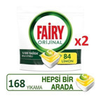 Fairy Jar Platinum Limon Tablet Bulaşık Makinesi Deterjanı 2x84 Adet