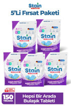 Stain It Zero Hepsi Bir Arada Tablet Bulaşık Makinesi Deterjanı 150 Adet