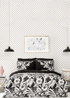 Karaca Home Pio Pamuk Saten 4 Mevsim 200x220 cm Çarşaflı Desenli Çift Kişilik Nevresim Takımı Siyah