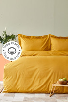 Karaca Home Basic Pamuklu 4 Mevsim 200x220 cm Çarşaflı Çift Kişilik Nevresim Takımı Hardal