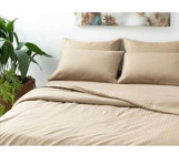 English Home Classy Twill Pamuk-Polyester 4 Mevsim 240x220 cm Çarşaflı Lastikli Çift Kişilik Nevresim Takımı Bej