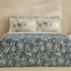 Karaca Home Floy Lyocell 4 Mevsim 200x220 cm Çarşaflı Desenli Çift Kişilik Nevresim Takımı Mavi