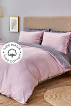 Karaca Home Çift Taraflı Pamuklu 4 Mevsim 240x260 cm Çarşaflı Çift Kişilik Nevresim Takımı Gül Kurusu