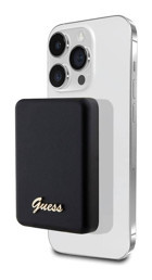 Guess 3000 mAh Hızlı Şarj Mıknatıslı USB Kablosuz Powerbank Siyah