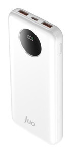 Juo MT03277 10000 mAh Hızlı Şarj Dijital Göstergeli USB Çoklu Bağlantı Powerbank Beyaz