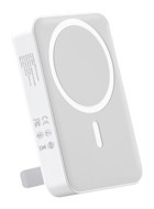 Juo JMP510-W 10000 mAh Hızlı Şarj Dijital Göstergeli USB C Çoklu Bağlantı Kablosuz Powerbank Beyaz