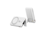 Shaza 10000 mAh Hızlı Şarj Dijital Göstergeli Lighthing - Type C Çoklu Bağlantı Powerbank Beyaz