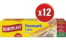 Koroplast Orta Fermuarlı Buzdolabı Poşeti 12'li
