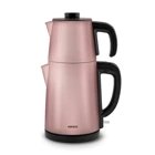 Karaca Gastro Dem Otomatik Çelik Demlikli 1650 W Çelik Rosegold Çay Makinesi