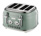 Berghoff Gem 4 Dilim Kırıntı Tepsili 1750 W Yeşil Retro Ekmek Kızartma Makinesi