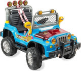 Aliş Toys 504 Mega 12 V Üstü Açık İki Kişilik Akülü Jip Mavi