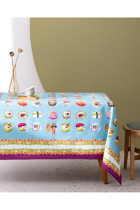 Madame Coco Paulina Pamuk-Polyester 150x250 cm Dertsiz Dikdörtgen Masa Örtüsü Renkli